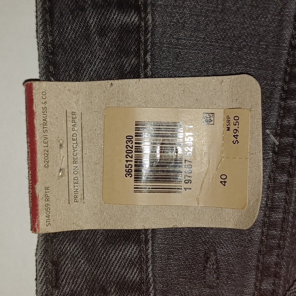 Levi's 501 Original Button-Fly Shorts Size-40  Black NWT - Picture 6 of 6